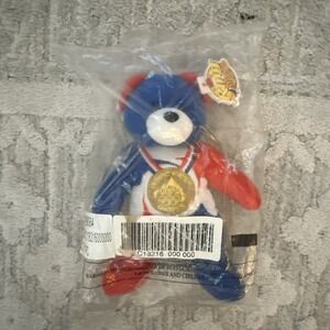 Olympic Winter Games US Gold Medal Bear W/ Tags 2002 IN BAG